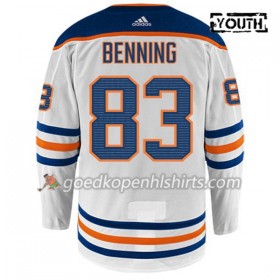 Edmonton Oilers MATT BENNING 83 Adidas Wit Authentic Shirt - Kinderen